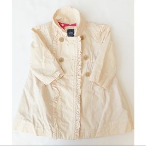 GAP 12-18 months Cream with pink and white polka dots spring jacket